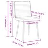 vidaXL Chaises &agrave; manger lot de 4 vert clair velours