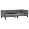 vidaXL Lit de jour avec matelas gris fonc&eacute; 90x200 cm tissu
