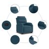 vidaXL Fauteuil inclinable &eacute;lectrique bleu velours