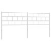 vidaXL T&ecirc;te de lit de remplacement m&eacute;tal blanc 180 cm