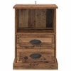 vidaXL Cabinet de chevet avec tiroir 2 pcs Bois ancien 36 x 43 x 60 cm
