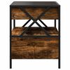 vidaXL Table basse avec LED Infinity ch&ecirc;ne fum&eacute; 40x40x51 cm