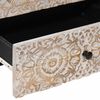 vidaXL Armoire de lit Blanc 50 x 33 x 60 cm Bois de mangue massif