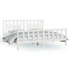 vidaXL Cadre de lit sans matelas blanc bois de pin massif