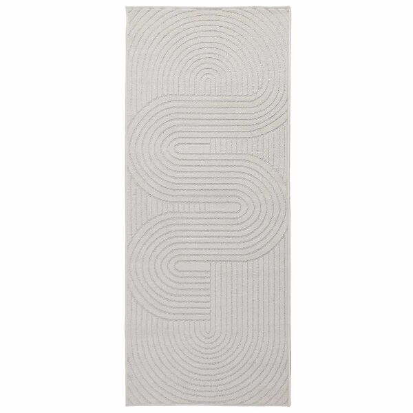 vidaXL Tapis de surface HUARTE Cr&egrave;me 200 x 80 cm Polyester