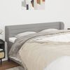 vidaXL T&ecirc;te de lit avec oreilles Gris clair 163x23x78/88 cm Tissu