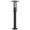 vidaXL Lampadaire d'ext&eacute;rieur noir 60 cm acier inoxydable
