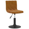 vidaXL Chaise pivotante de salle &agrave; manger Marron Velours