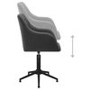 vidaXL Chaises pivotantes &agrave; manger lot de 4 gris fonc&eacute; tissu