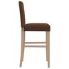 vidaXL Chaises de bar lot de 2 bois massif d'h&eacute;v&eacute;a et tissu