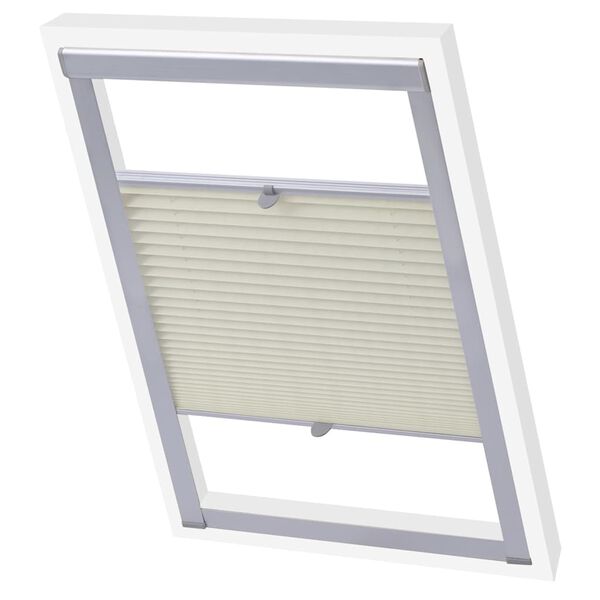 vidaXL Store pliss&eacute; Couleur cr&egrave;me SK08