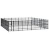 vidaXL Chenil d'ext&eacute;rieur pour chiens Acier 74,65 m&sup2;