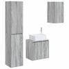 vidaXL Ensemble de mobilier de salle de bain 3 pc Sonoma gris
