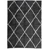 vidaXL Tapis shaggy PAMPLONA poils longs moderne noir cr&egrave;me 200x280 cm