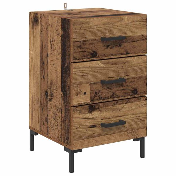 vidaXL Cabinet de chevet Bois ancien 40 x 40 x 66 cm Bois d'ingénierie