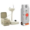 vidaXL Ensemble de toilette support de lavage des mains r&eacute;servoir eau