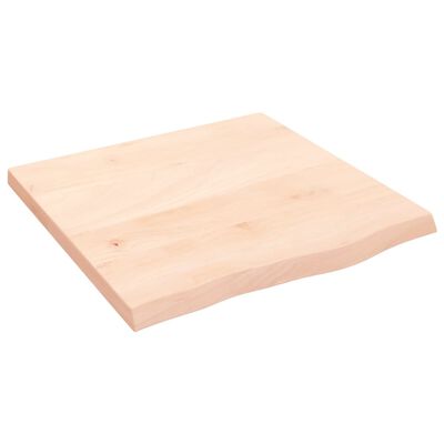 vidaXL Dessus de table 60x60x(2-4) cm bois de chêne massif non traité