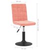 vidaXL Chaises pivotantes &agrave; manger lot de 4 rose velours