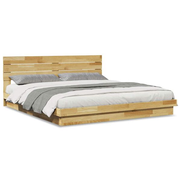 vidaXL Cadre de lit avec t&ecirc;te de lit sans matelas 180 x 200 cm