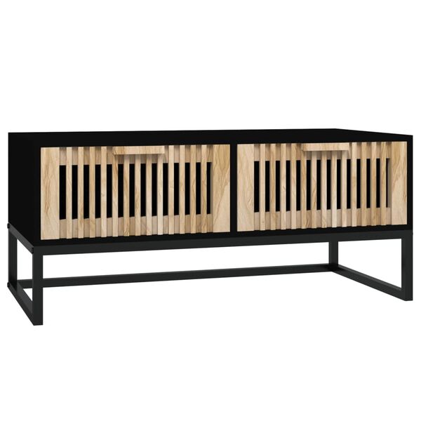 vidaXL Table basse noir 80x40x35 cm Bois d'ingénierie et fer
