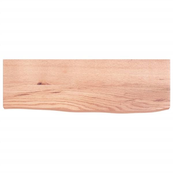 vidaXL &Eacute;tag&egrave;re murale marron clair 60x20x4 cm bois ch&ecirc;ne massif trait&eacute;