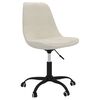 vidaXL Chaises pivotantes &agrave; manger lot de 6 Cr&egrave;me Tissu