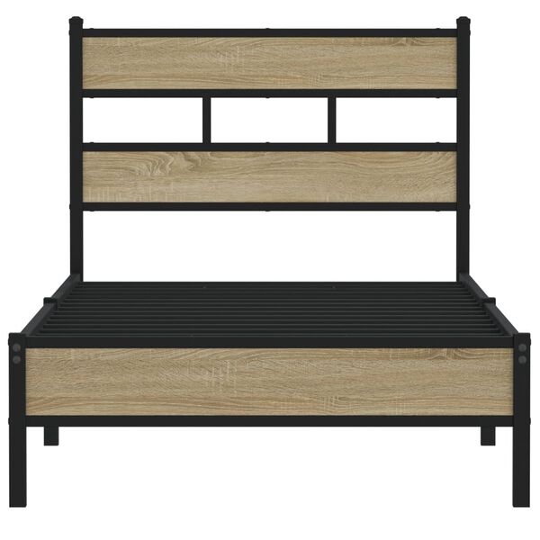 vidaXL Cadre de lit sans matelas ch&ecirc;ne sonoma 80x200 cm