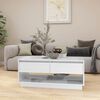 vidaXL Table basse Blanc brillant 102,5x55x44 cm Bois d'ing&eacute;nierie
