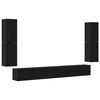 vidaXL Unites TV 4 pcs Ch&ecirc;ne noir Bois d'ing&eacute;nierie
