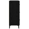 vidaXL Buffet Ch&ecirc;ne noir 69,5 x 34 x 90 cm Bois d'ing&eacute;nierie et fer