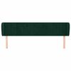 vidaXL T&ecirc;te de lit avec oreilles Vert fonc&eacute; 183x23x78/88 cm Velours