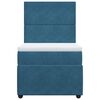 vidaXL Sommier &agrave; lattes de lit avec matelas bleu 90x200 cm velours