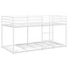 VidaXL Lit superpos&eacute; sans matelas blanc 90x200 cm acier