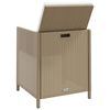 vidaXL Chaises de jardin avec tabourets lot de 2 R&eacute;sine tress&eacute;e Beige