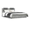 vidaXL Cadre de lit sans matelas gris b&eacute;ton 140x200 cm