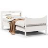 vidaXL Cadre de lit avec t&ecirc;te de lit blanc 75x190cm bois de pin massif