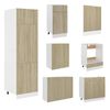 vidaXL Ensemble de meubles de cuisine 7 pcs Ch&ecirc;ne sonoma Agglom&eacute;r&eacute;
