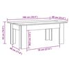 vidaXL Table basse Ch&ecirc;ne marron 100x60x42 cm Bois d'ing&eacute;nierie