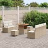 vidaXL Ensemble de canap&eacute; de jardin avec coussin 8 pcs Beige polyrotin