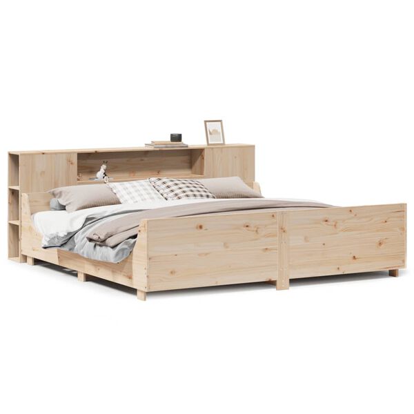 vidaXL Cadre de lit sans matelas 200x200 cm bois massif de pin