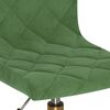 vidaXL Chaises pivotantes &agrave; manger lot de 4 vert fonc&eacute; velours