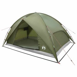 vidaXL Tente de camping avec un abri imperm&eacute;able 4 personne Vert olive
