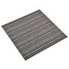 vidaXL Dalles de tapis de sol 20 pcs 5 m² 50x50 cm Anthracite rayé