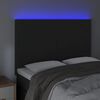 vidaXL T&ecirc;te de lit &agrave; LED Noir 144x5x118/128 cm Velours