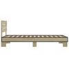 vidaXL Cadre de lit sans matelas ch&ecirc;ne sonoma 90x200 cm