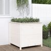 vidaXL Jardini&egrave;re blanc 82,5x82,5x78 cm bois massif de pin