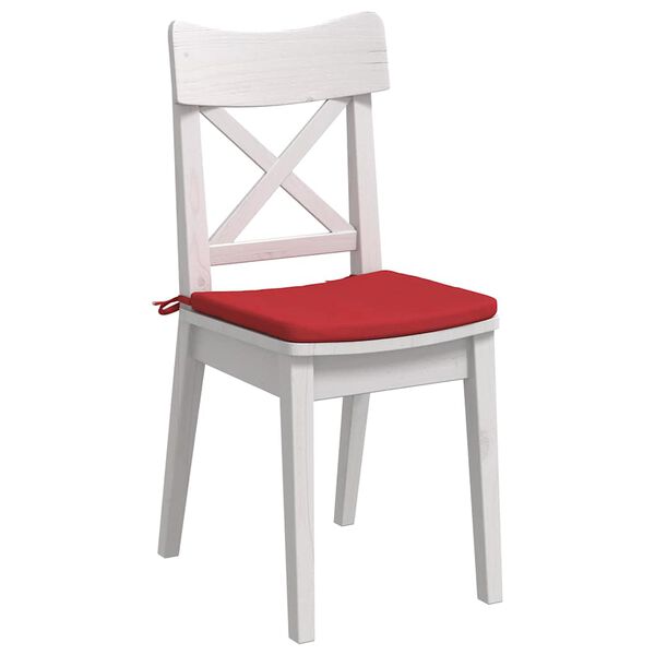 vidaXL Coussins de si&egrave;ge 4 pcs Rouge 40 x 40 x 3 cm tissu