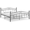 vidaXL Cadre de lit sans matelas noir m&eacute;tal 160x200 cm