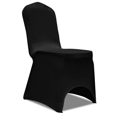 vidaXL Housses élastiques de chaise Noir 30 pcs