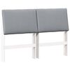 vidaXL T&ecirc;te de lit capitonn&eacute;e Gris clair 150 cm Pin massif